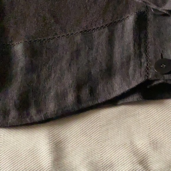 Vintage LAFAYETTE 148 Brown Lightweight Button down Sweater M - Picture 8 of 12